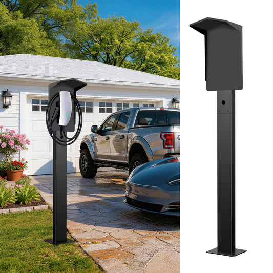 Outdoor EV Charger Pedestal with Cover