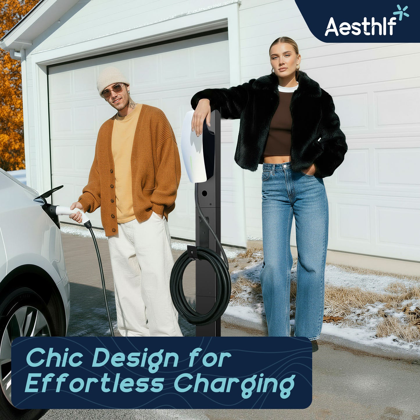 Outdoor EV Charger Station Stand