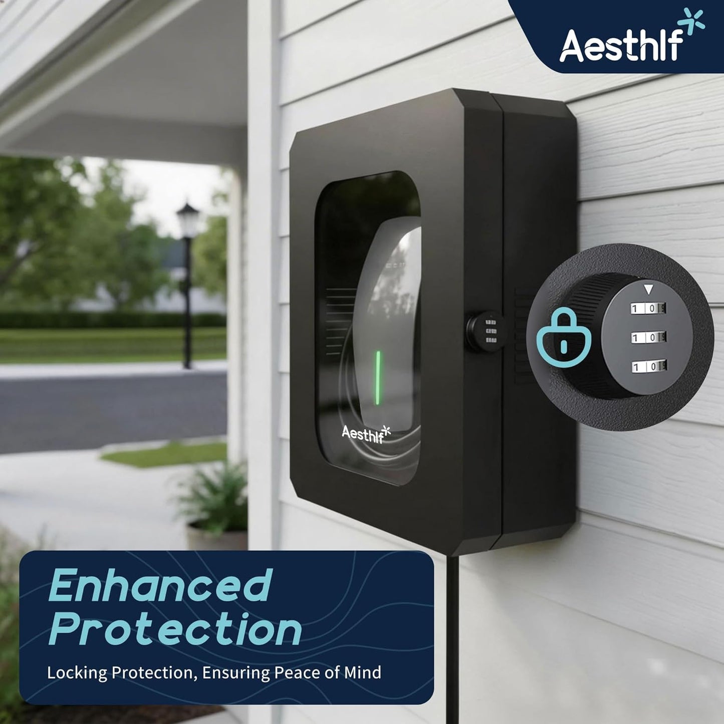 Outdoor EV Charger Enclosure Protect Lock Box