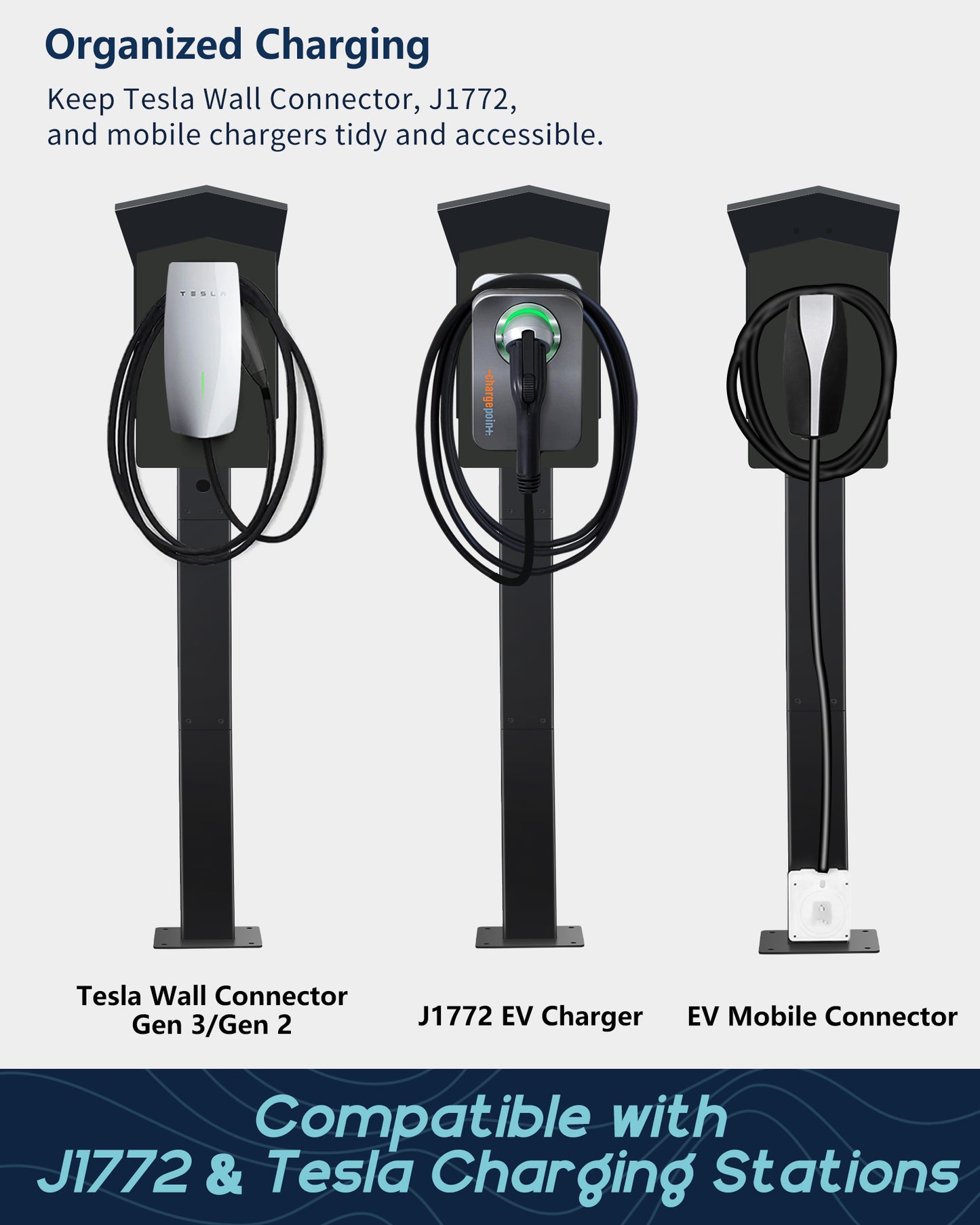 Outdoor EV Charger Pedestal with Cover