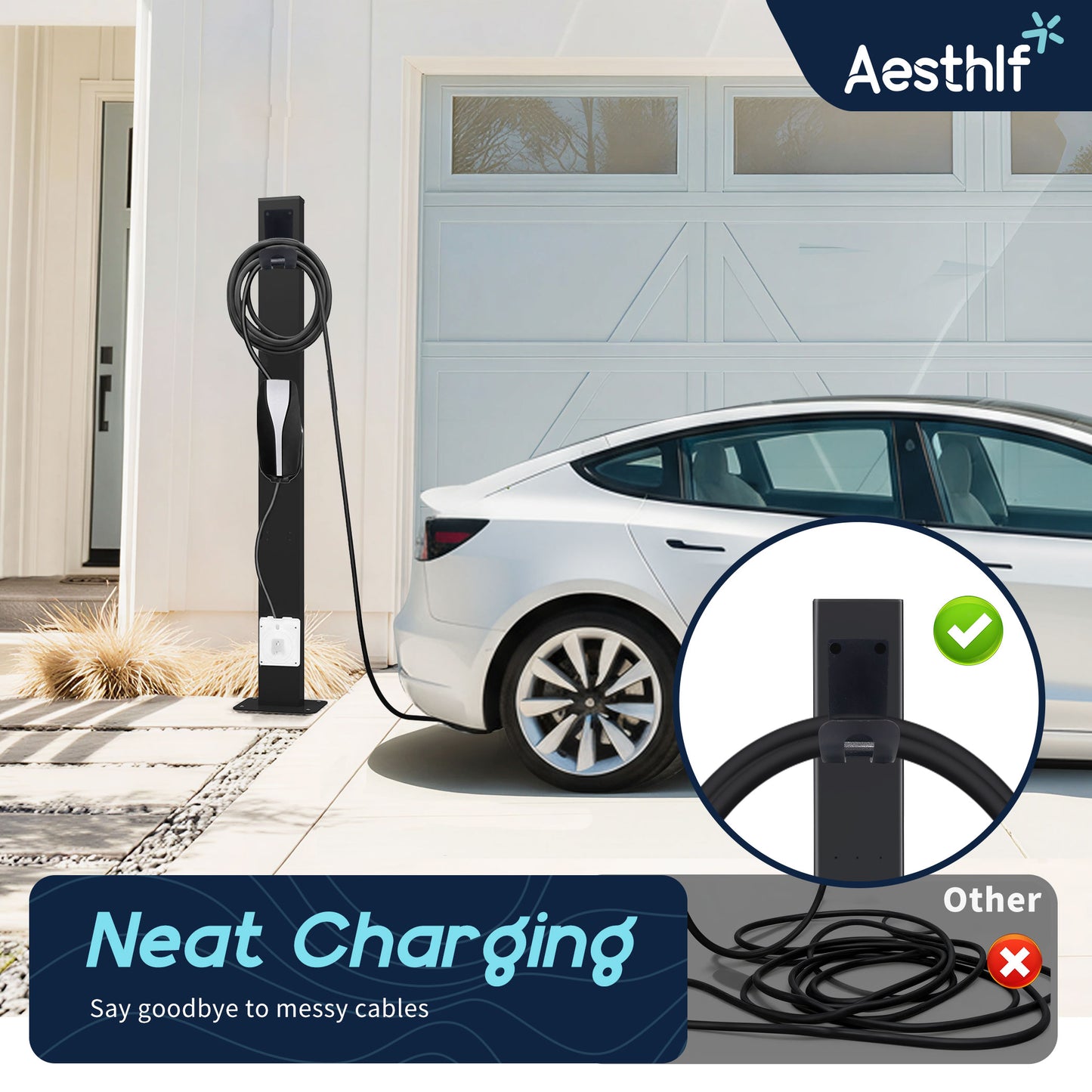Outdoor EV Charger Station Stand