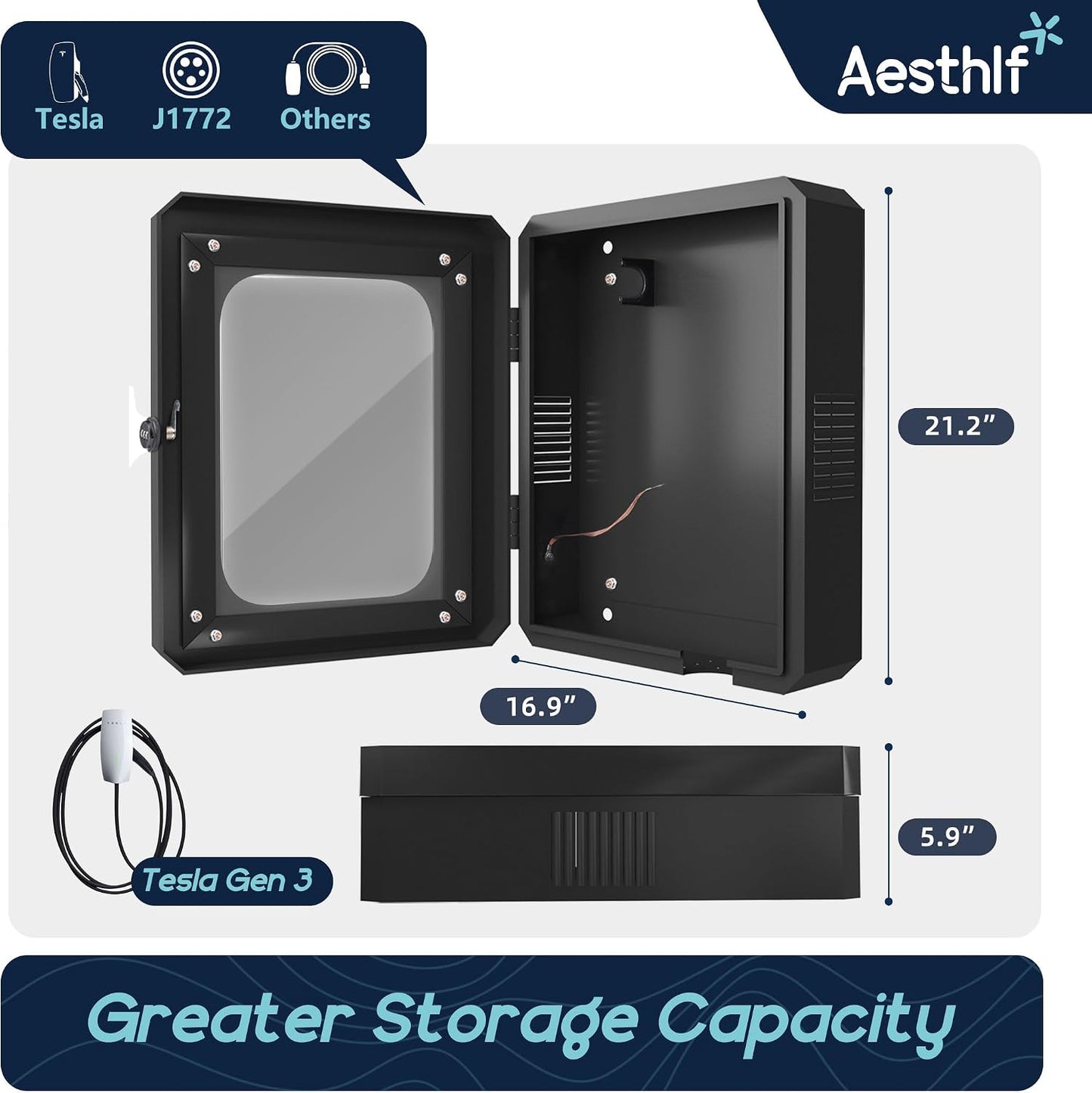 Outdoor EV Charger Enclosure Protect Lock Box