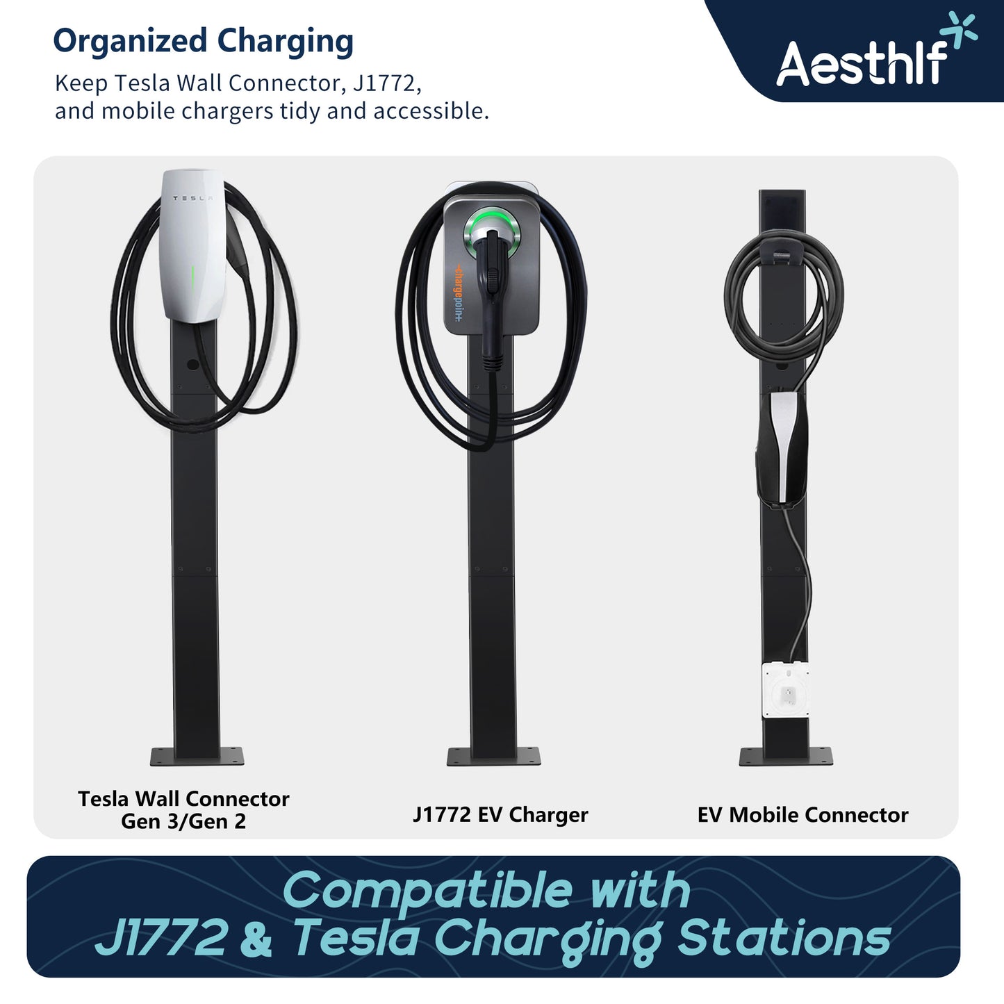 Outdoor EV Charger Station Stand